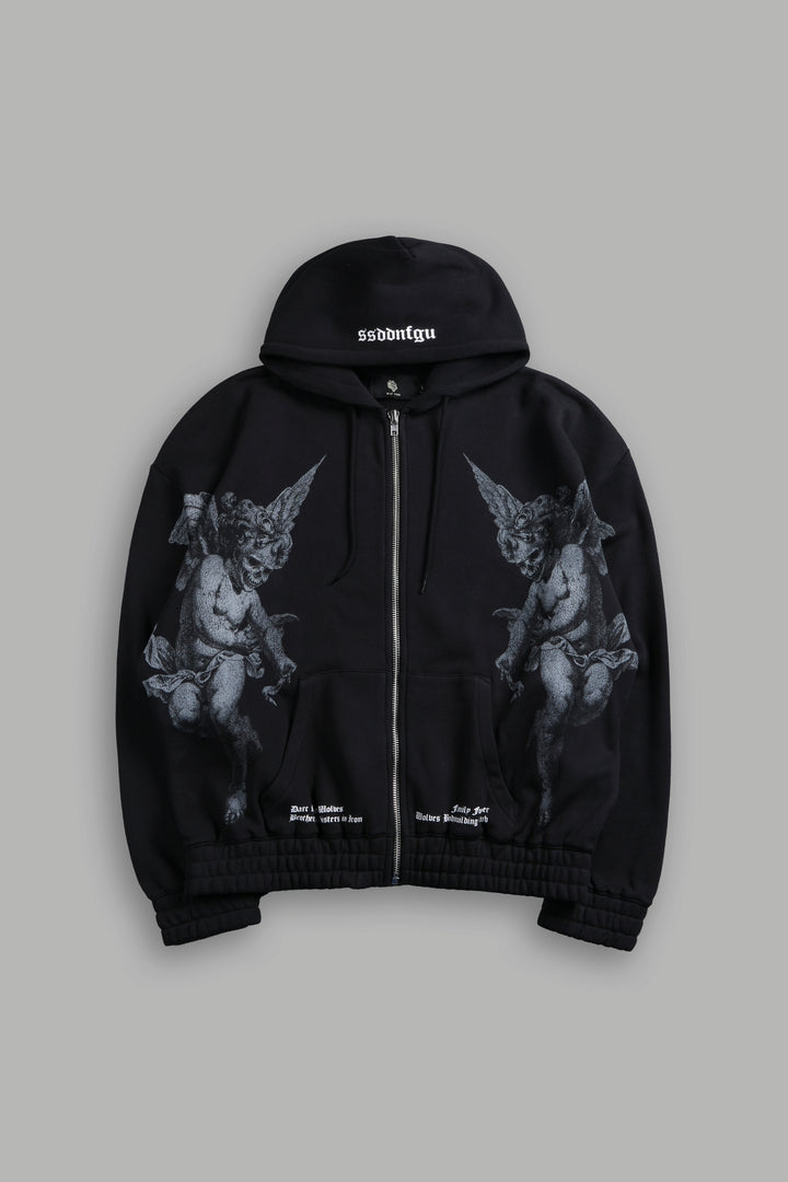 Darc Angel "Chambers" Zip Hoodie in Black