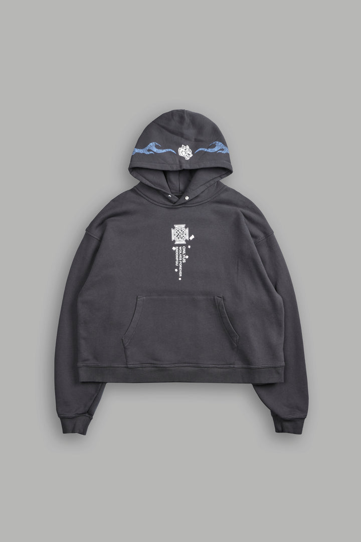 Our Fire V2 "Box Cut" Pierce Hoodie in Wolf Gray