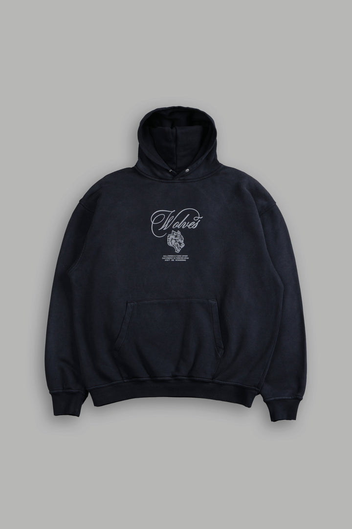 (1 OF 500) In the Night "Pierce" Hoodie in Black Drift Wash
