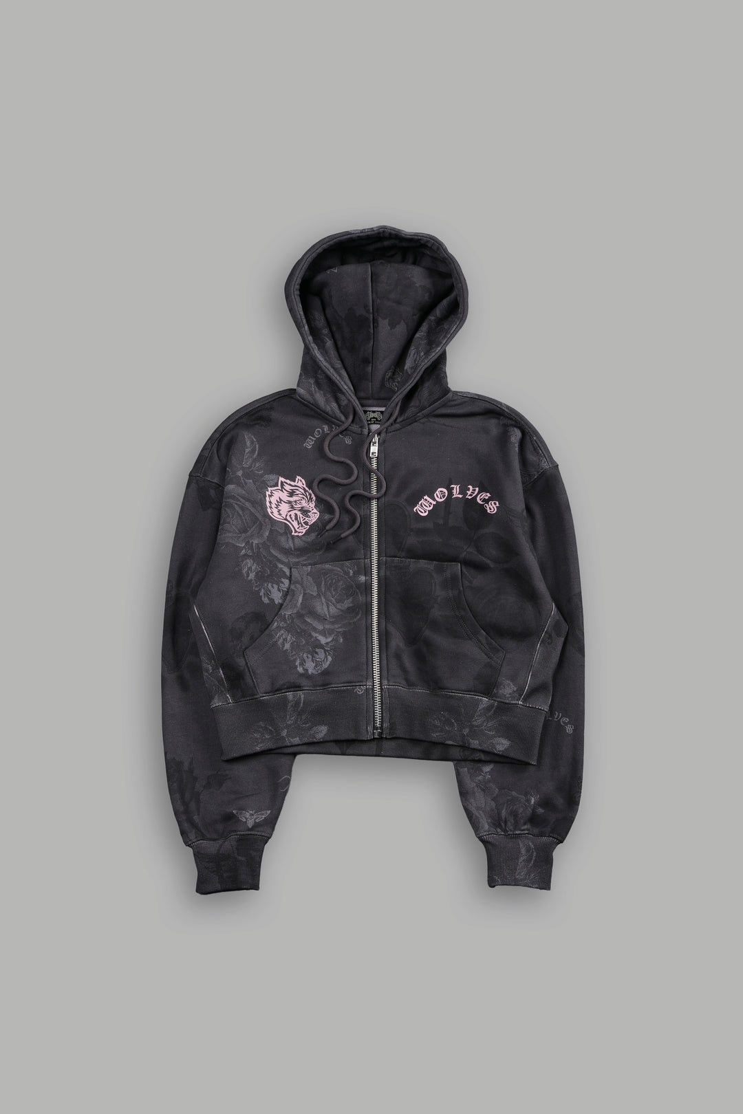 Wolf Chopper "Sage" Cropped Zip Hoodie in Lobo