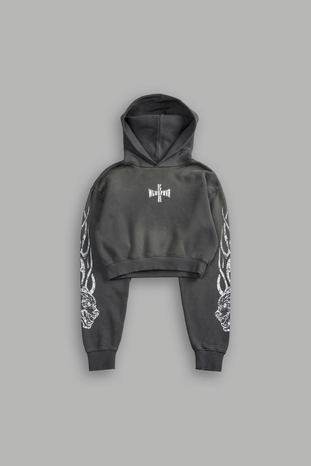 Finite Flame "Rose" She Hoodie in Wolf Gray Drift Wash