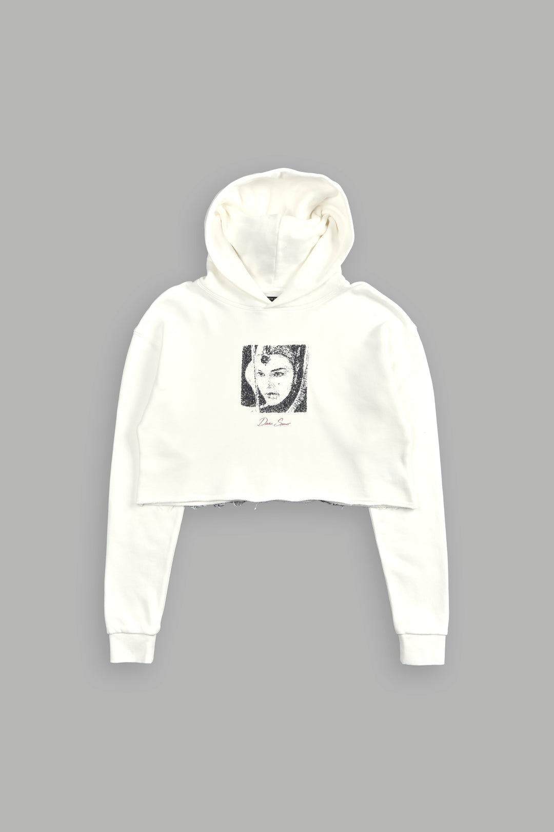 The Queen "Wyoming" (Cropped) Hoodie in Cream