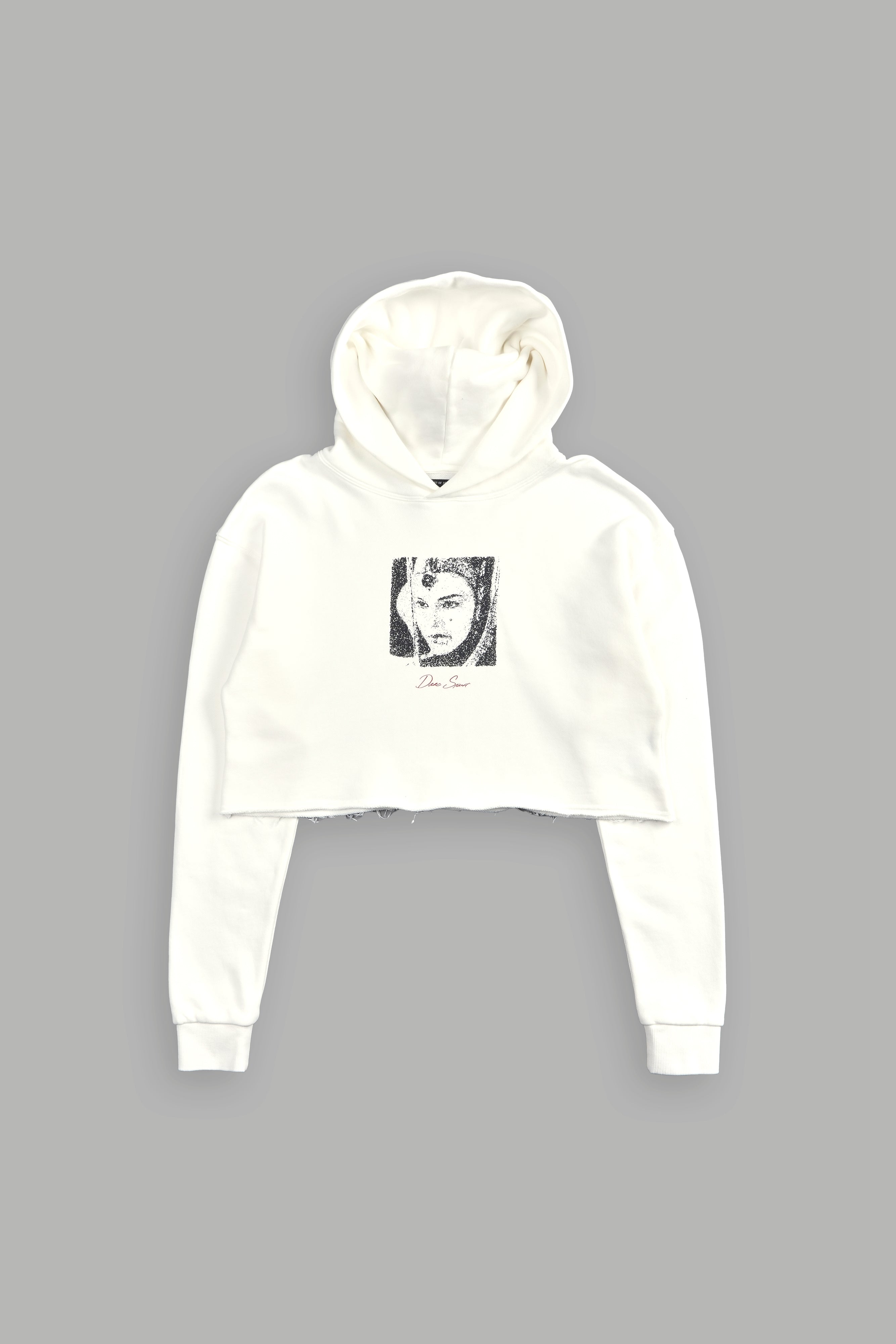 The Queen "Wyoming" (Cropped) Hoodie in Cream