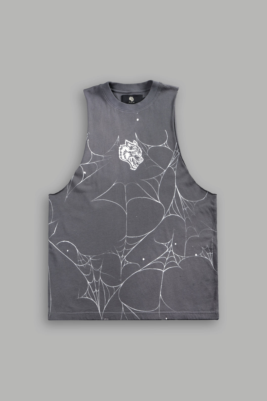 Web Chopper Tommy Muscle Tee in Slate Gray Sun Fade