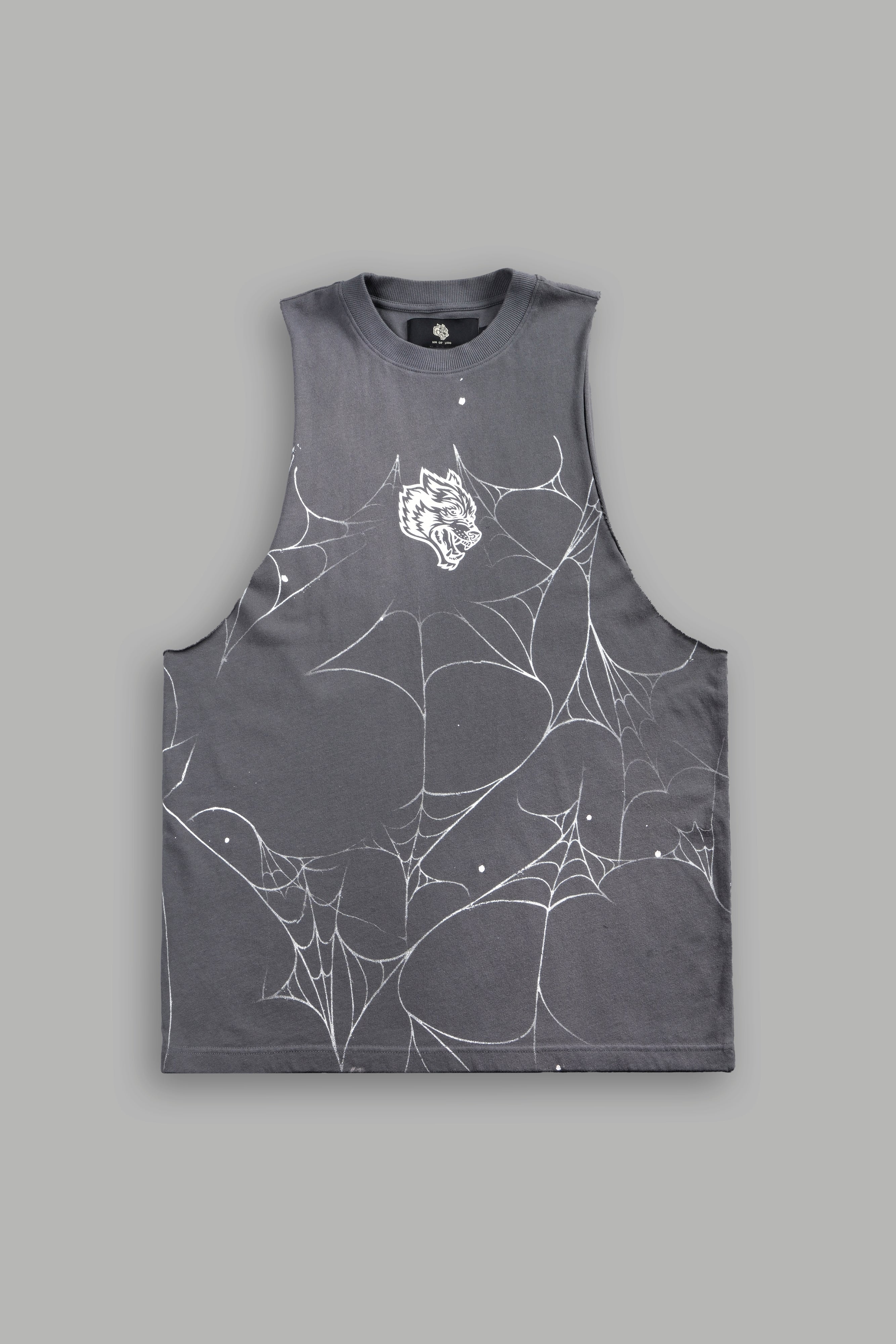 Web Chopper Tommy Muscle Tee in Slate Gray Sun Fade