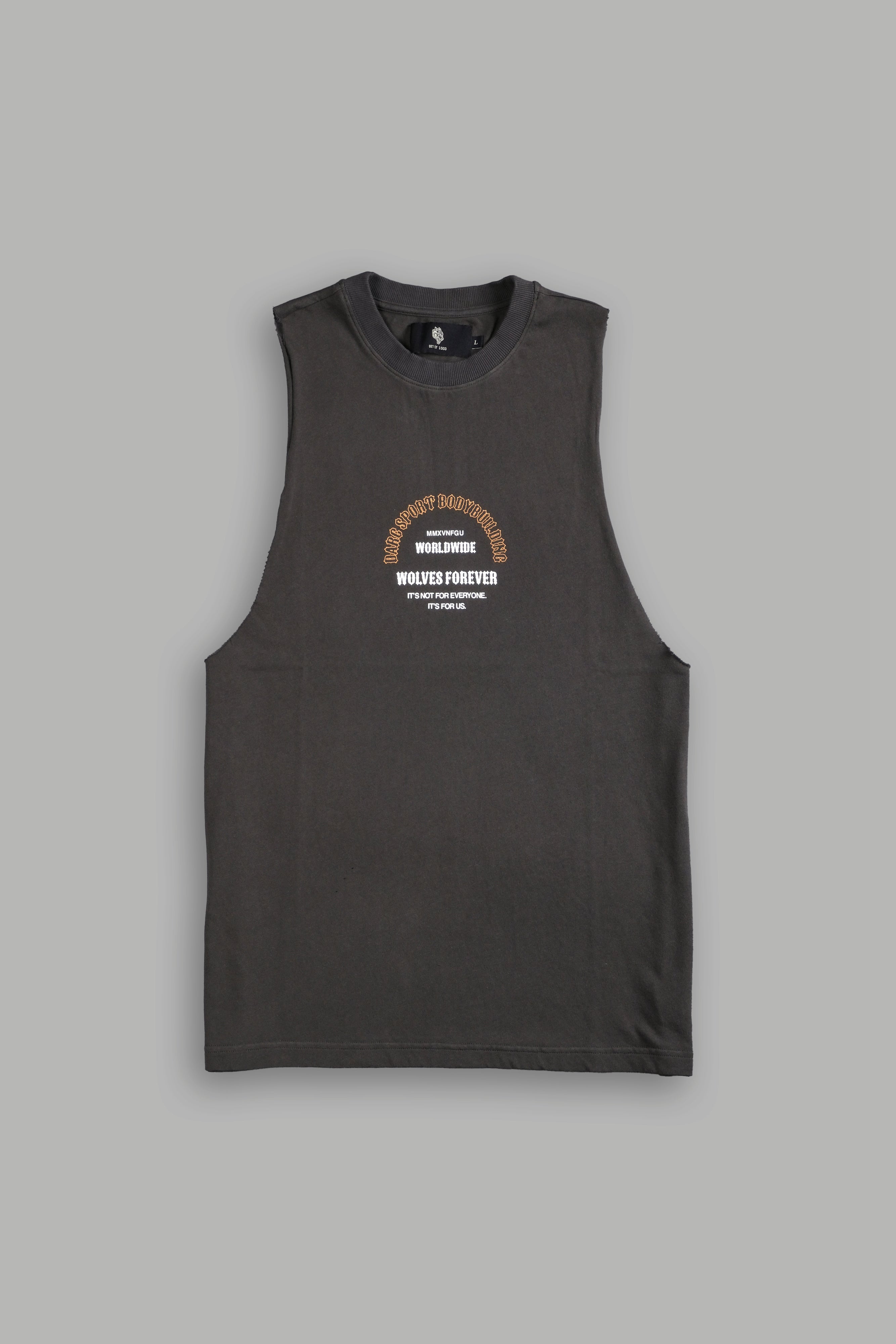 Iron Wolves "Tommy" Muscle Tee in Wolf Gray