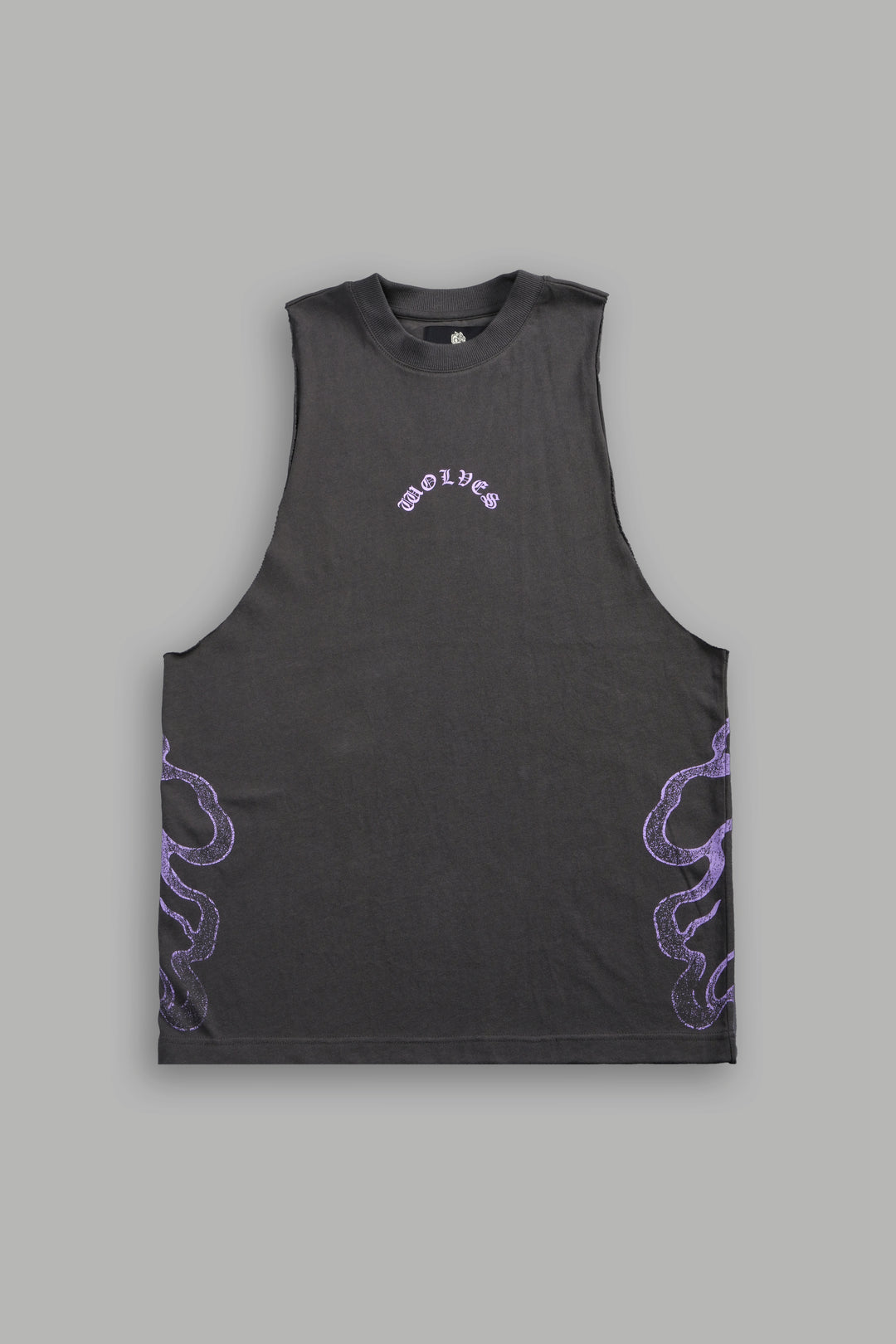 Wolves Never Back Down V2 Tommy Muscle Tee in Wolf Gray