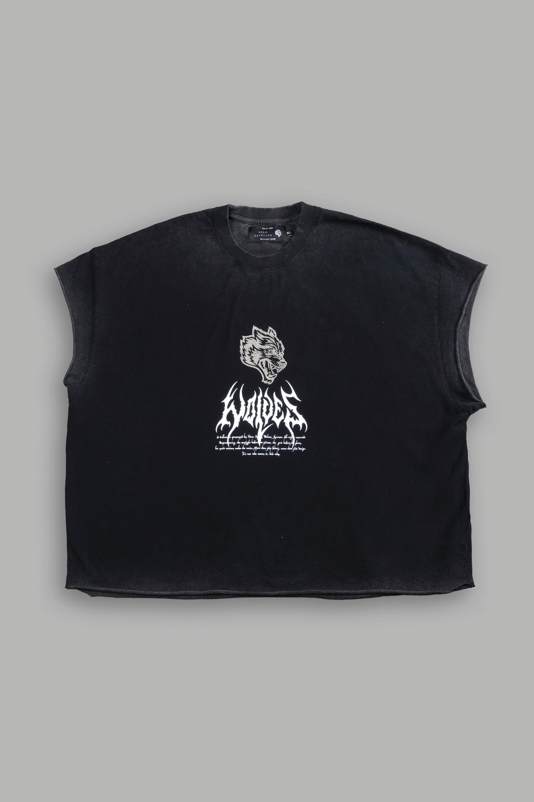 Shadow Shaman Grunge Cut-Off Tee in Black