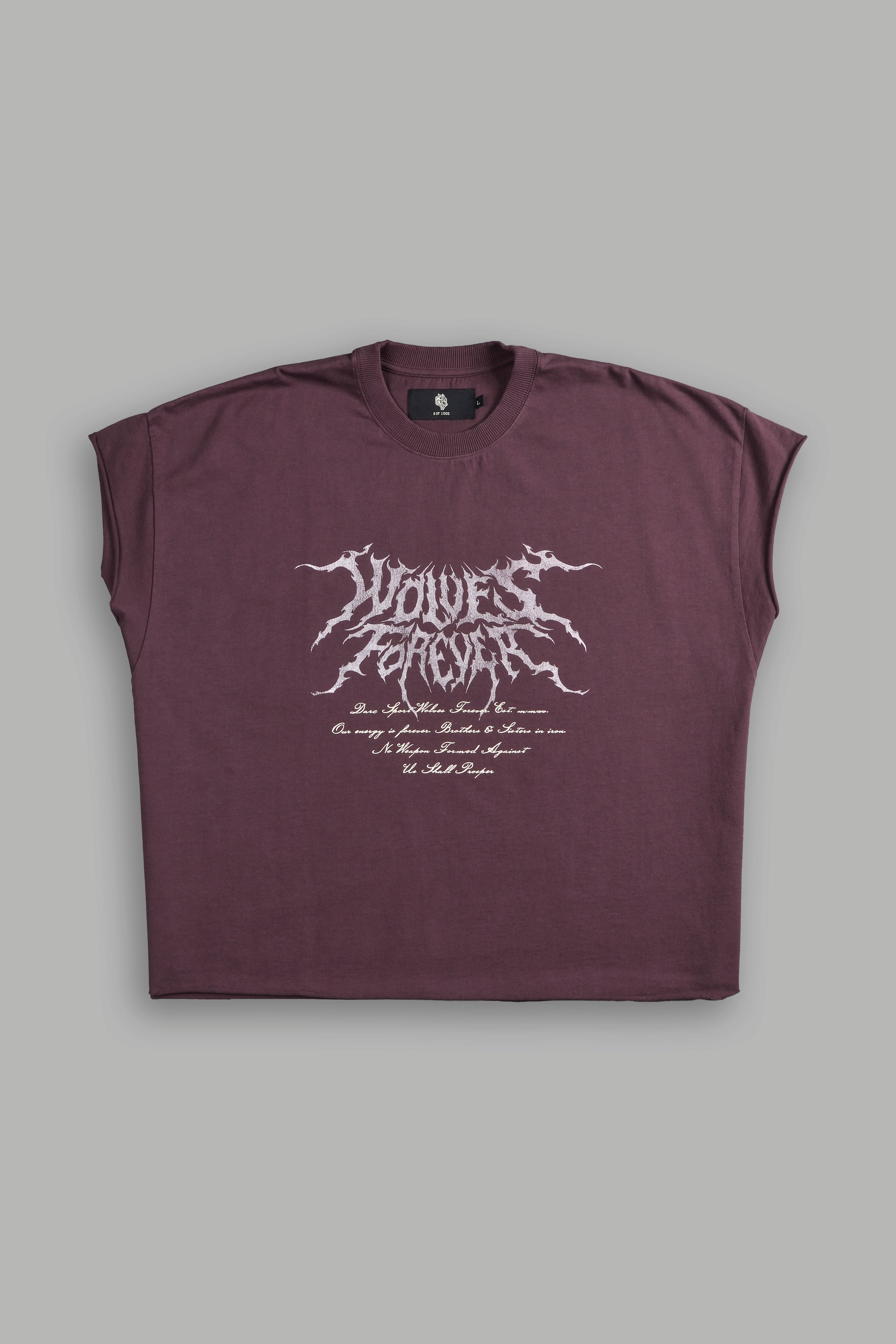 Darc Core "Grunge" Cut Off Tee in Darc Purple