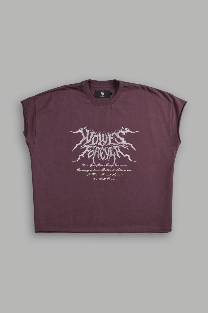 Darc Core "Grunge" Cut Off Tee in Darc Purple