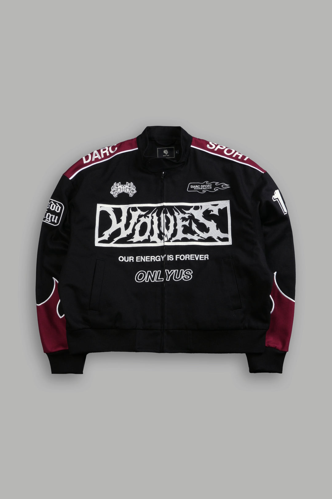 Ride The Fire V2 Gordon Racing Jacket in Black/Oxblood