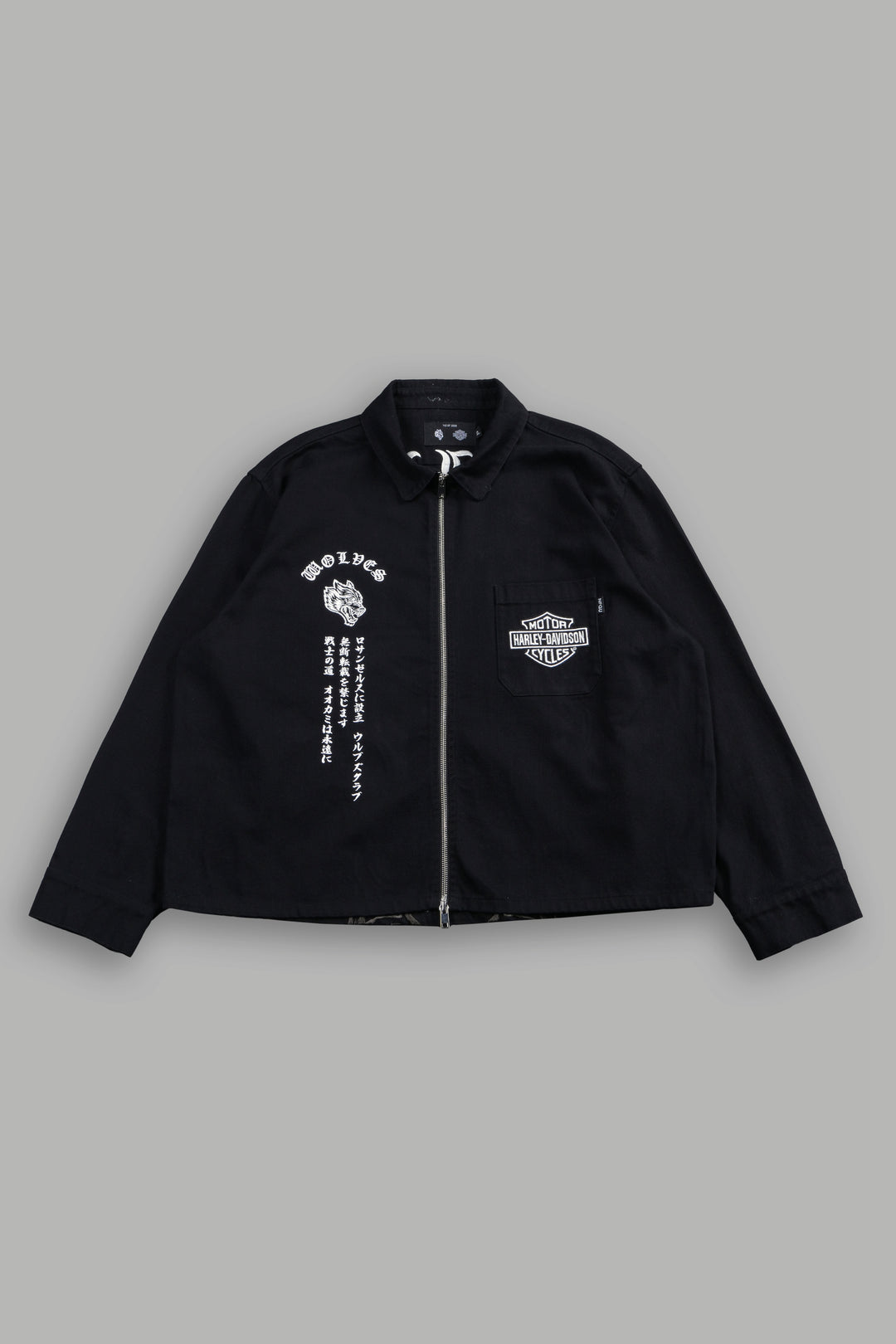 H-D Wolves Inferno Ls Vince Shirt in Black
