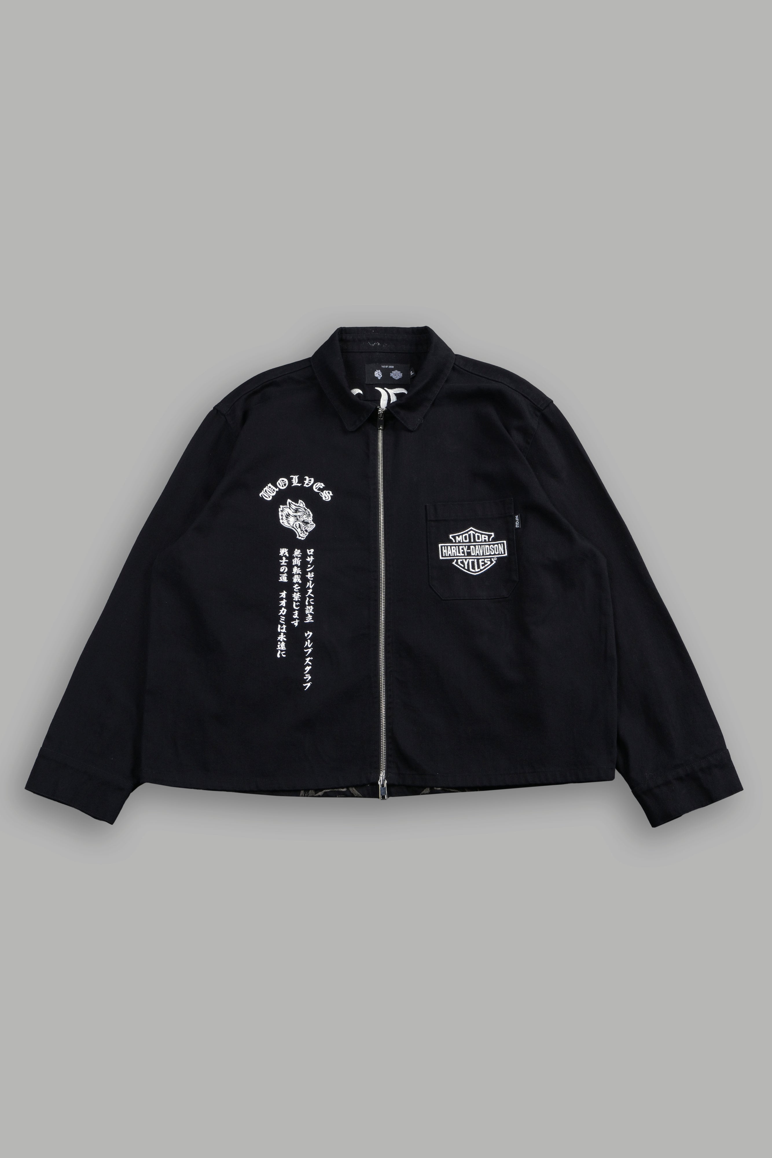 H-D Wolves Inferno Ls Vince Shirt in Black