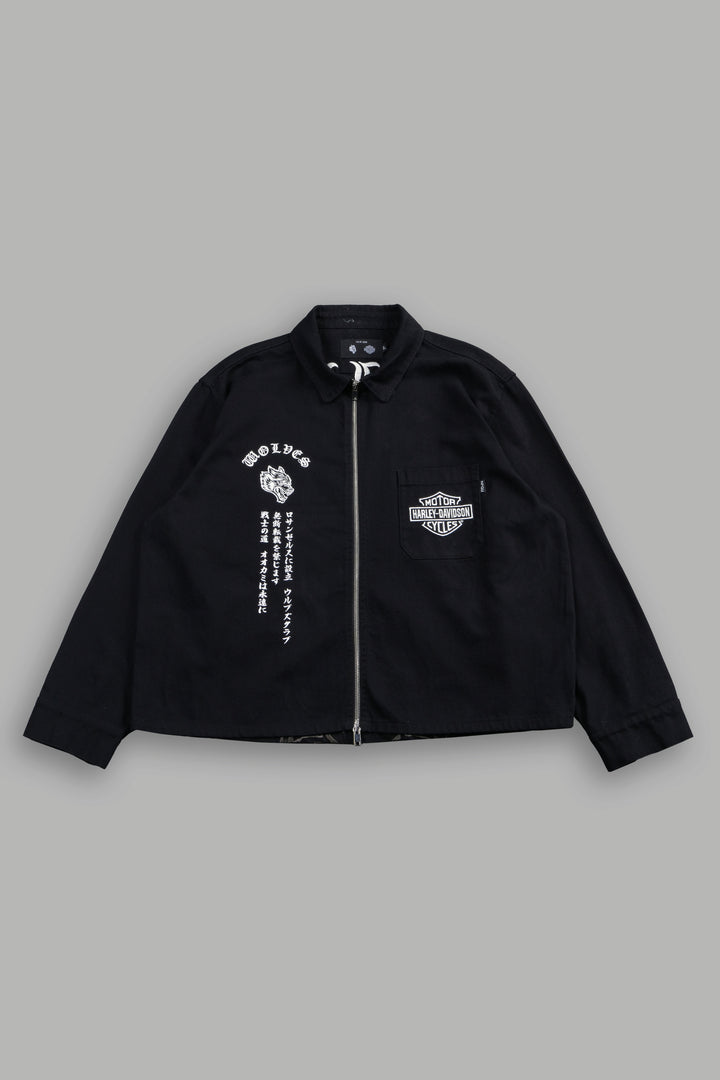 H-D Wolves Inferno Ls Vince Shirt in Black