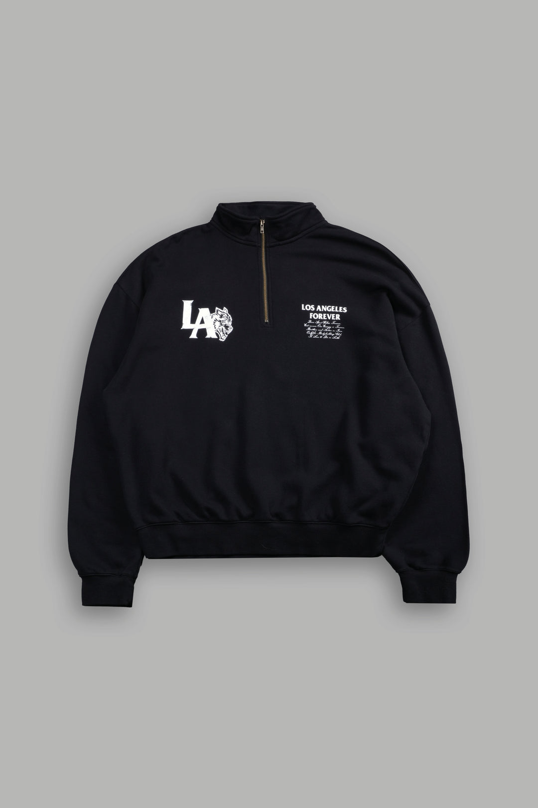 La Wolves V2 Duke 1/4 Zip Mock Neck in Black
