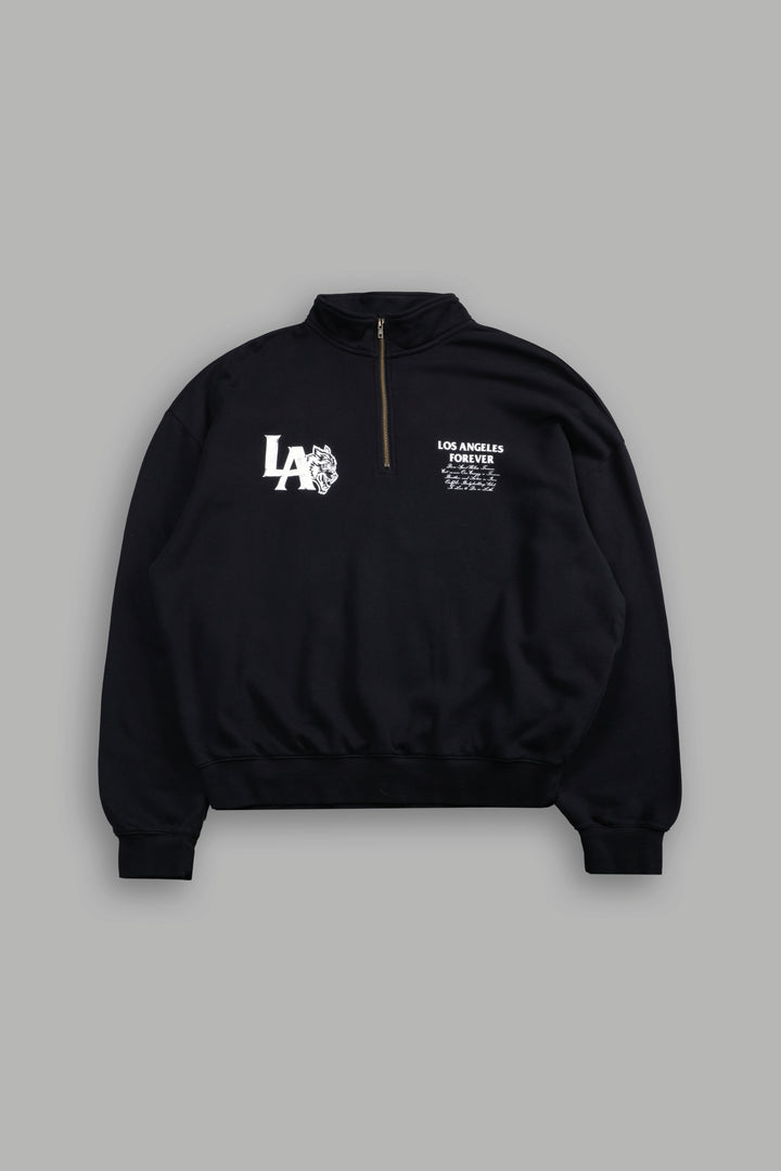 La Wolves V2 Duke 1/4 Zip Mock Neck in Black