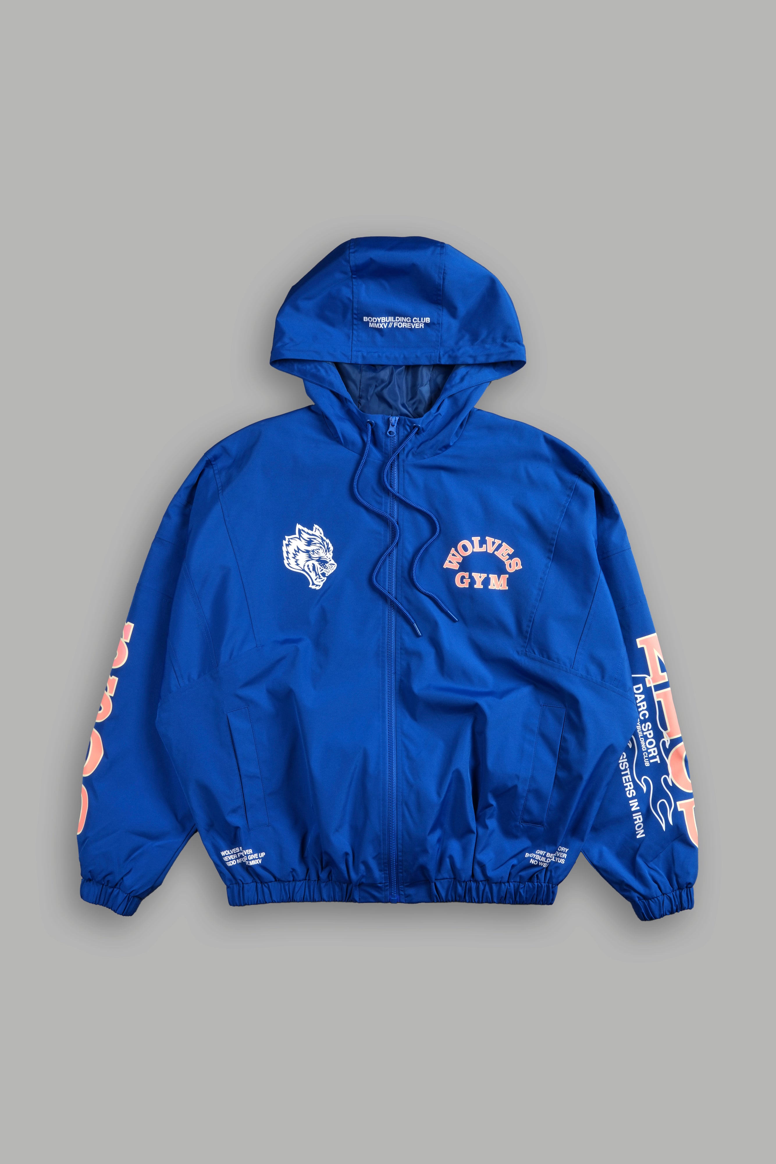 Wolves Gym V2 Brolic Unisex Track Jacket in Cobalt Blue