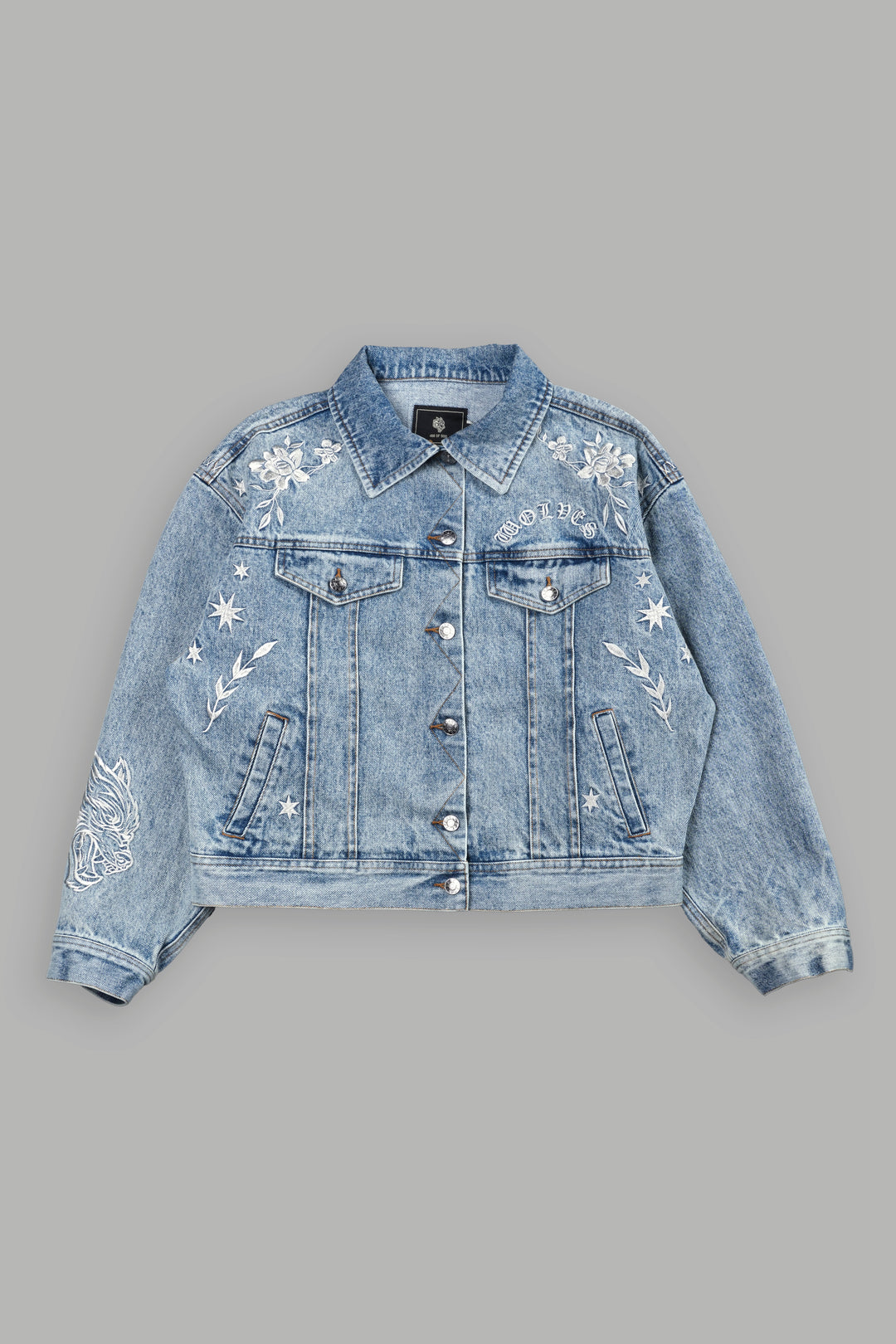 Tales We Tell She American Denim Jacket in Light Wash