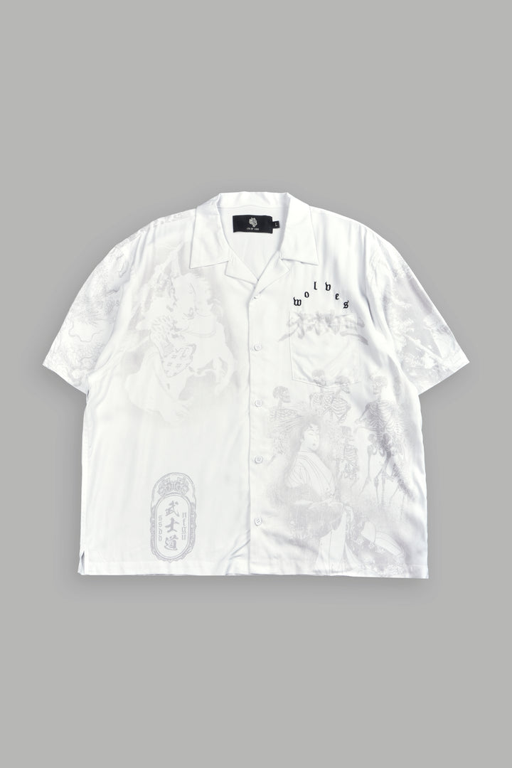 Ronin'S Lament Romero Mid Length Button Up in Cream