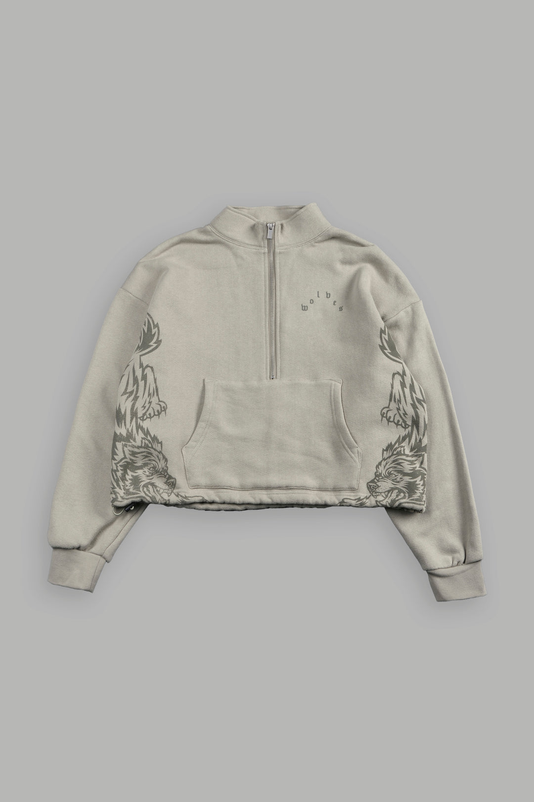 She Wolf Pack She Everson Mockneck Sweater In Cactus Gray
