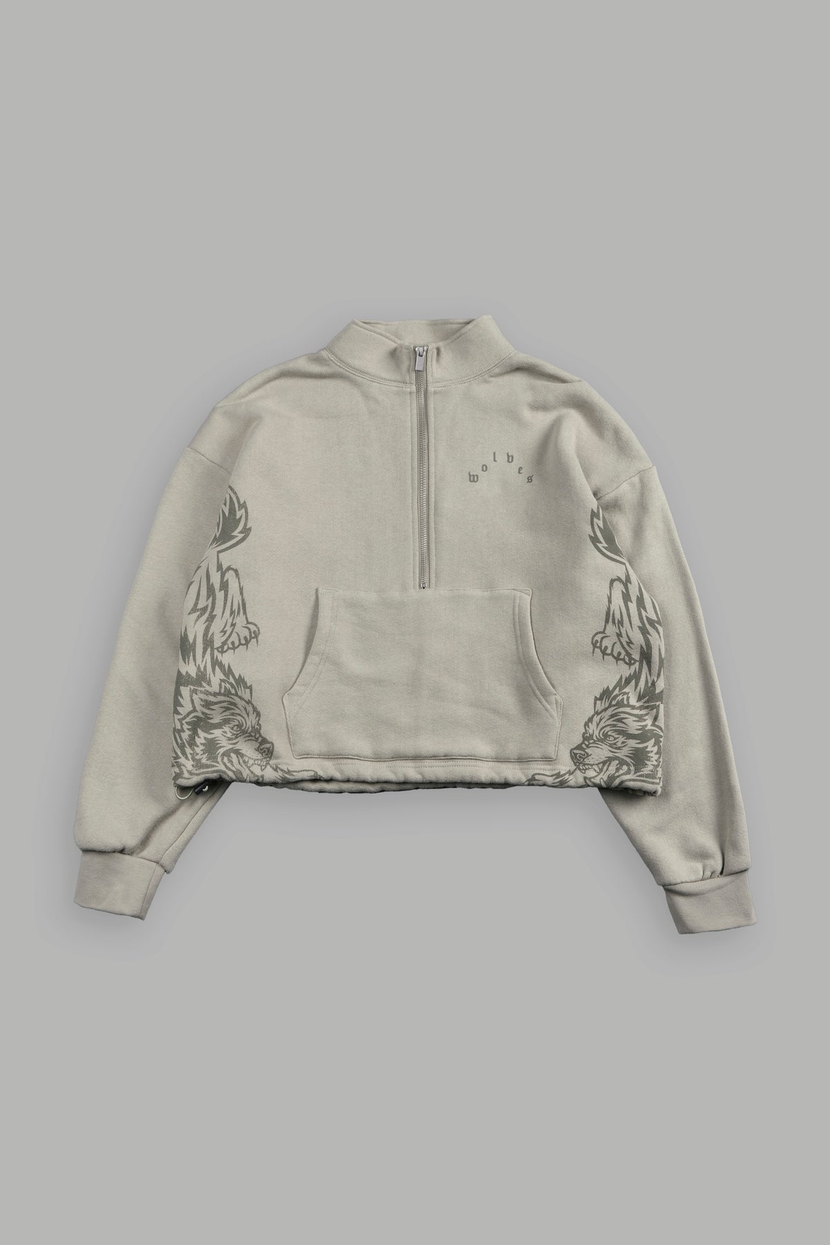 She Wolf Pack She Everson Mockneck Sweater In Cactus Gray