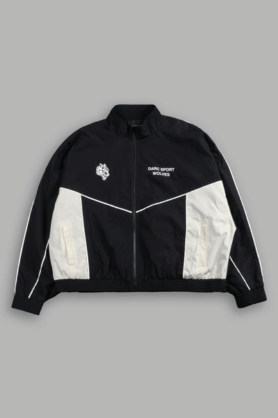 Darc Sport Wolves Unisex Pyramid Quinn Track Jacket in Black/Sand