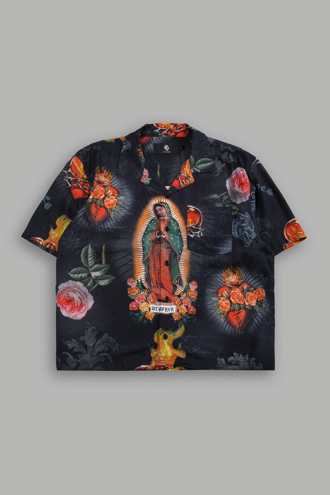Sacred Path Mid-Length Button Up in Corazon de Oscuridad
