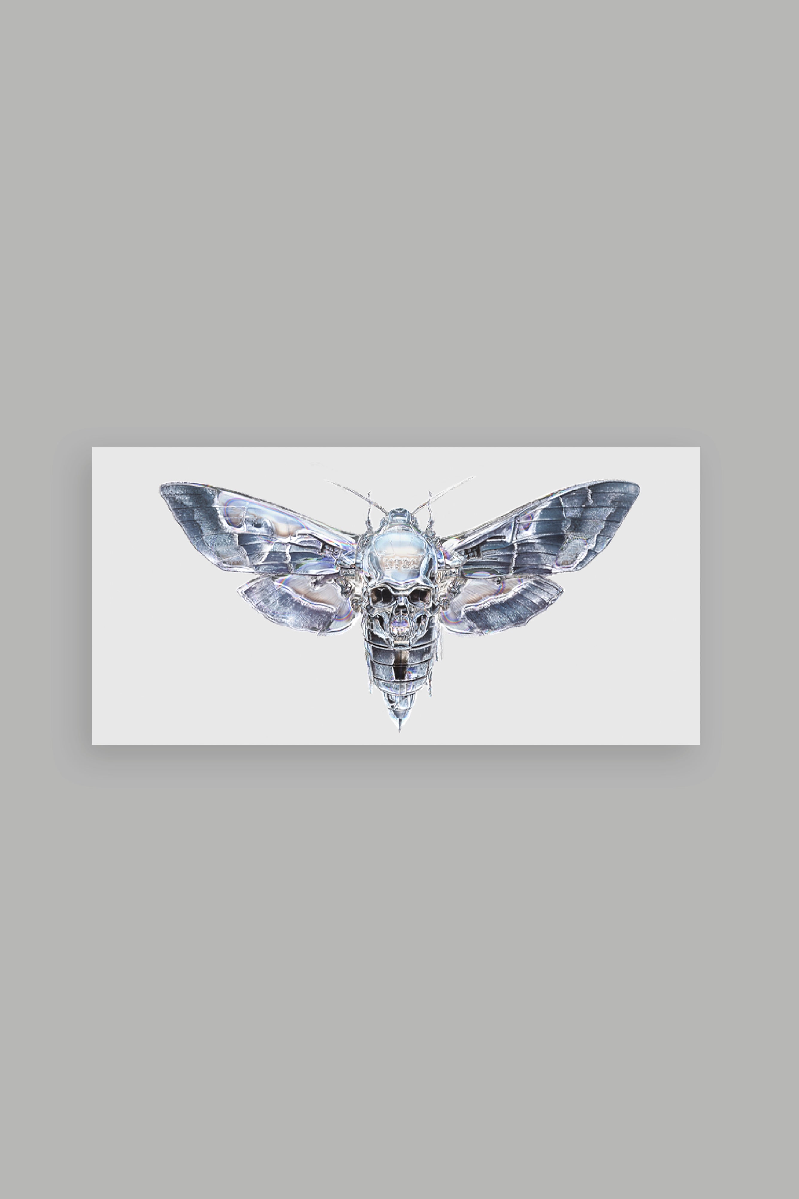 Iron Moth Sticker in Silver
