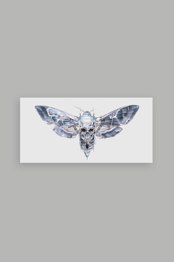Iron Moth Sticker in Silver
