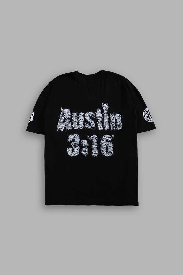 Stone Cold Riddick Premium Oversized Tee in Black