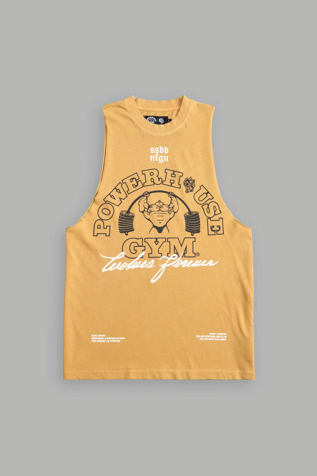 Wolves House "Tommy" Muscle Tee in Golden Yellow