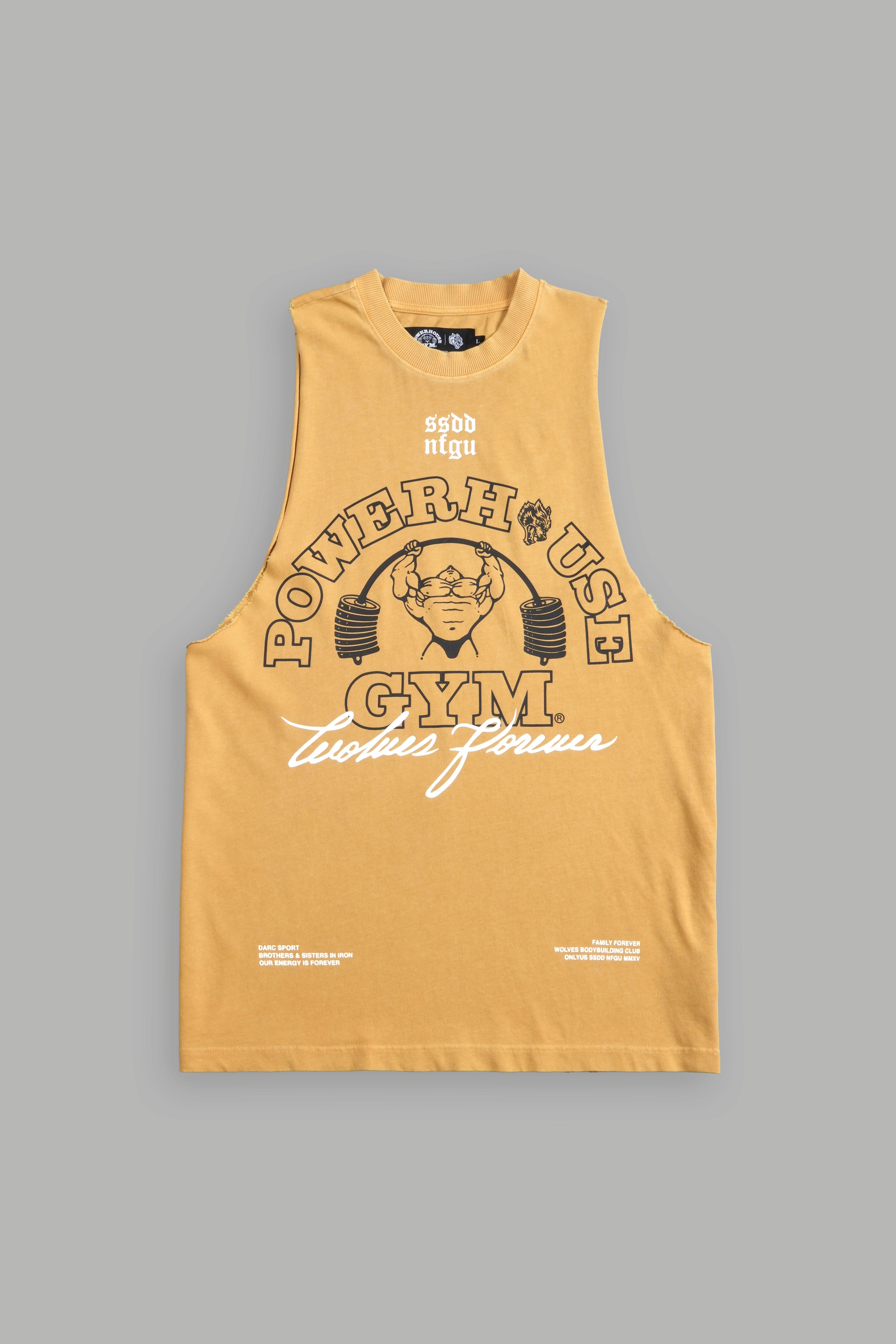 Wolves House "Tommy" Muscle Tee in Golden Yellow