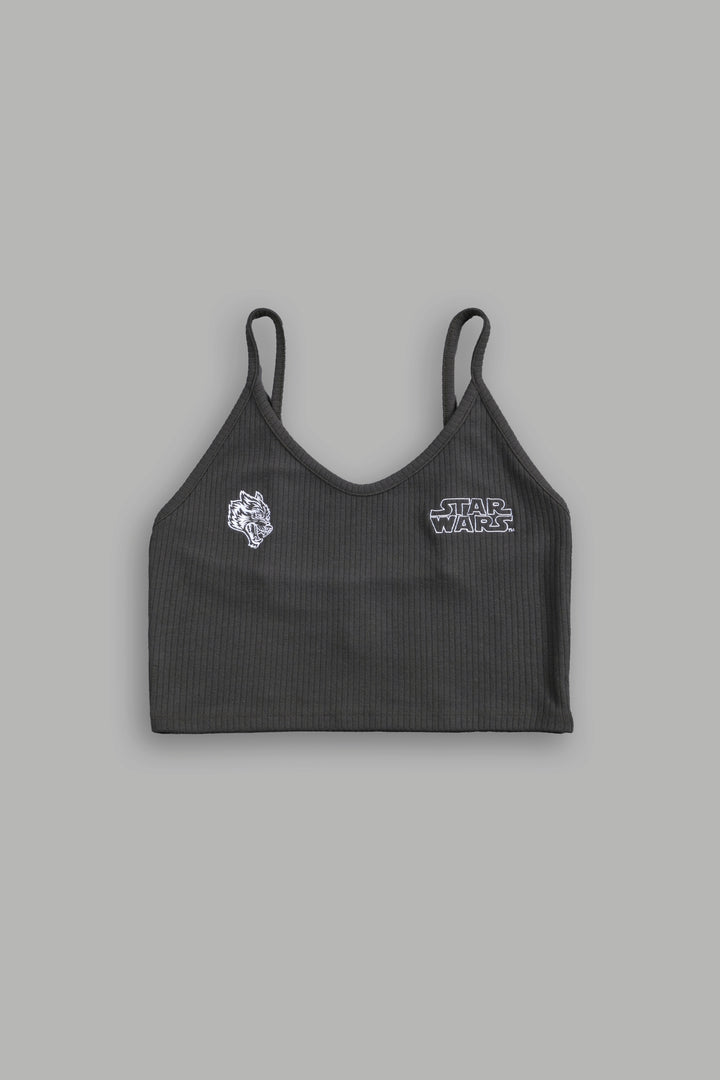 Star Wars Spaghetti Crop Tank in Wolf Gray