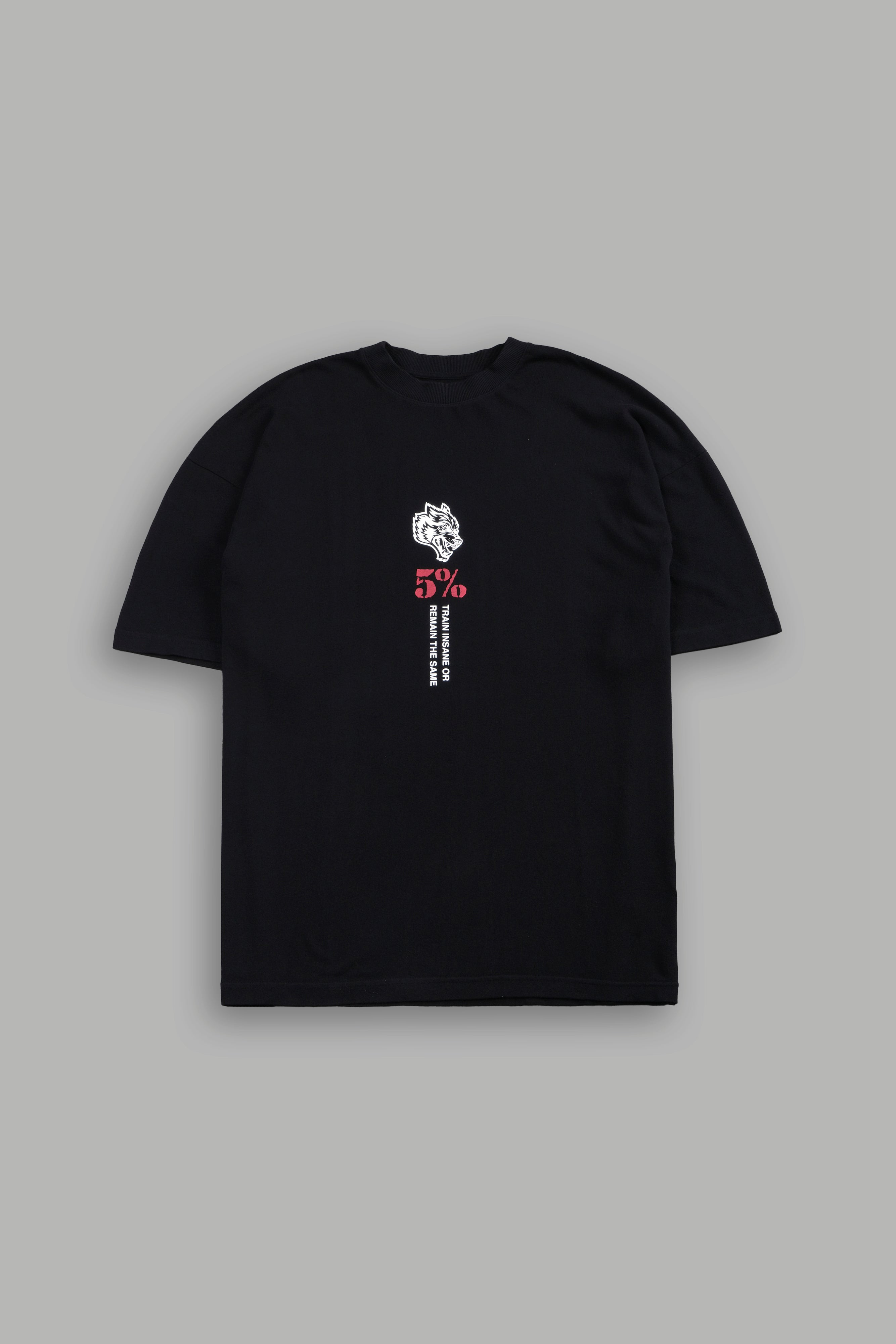 5% Forever Premium Oversized Tee in Black