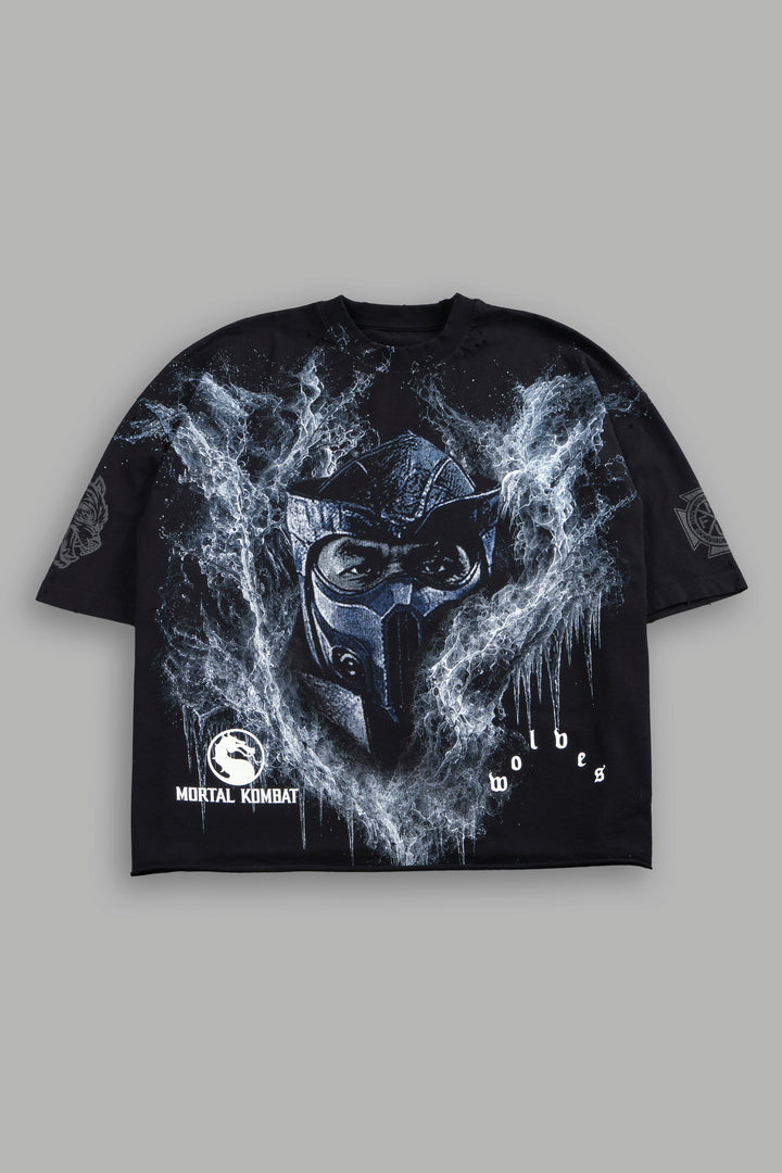 Sub-Zero Distressed Grunge Box Cut Tee V2 in Black