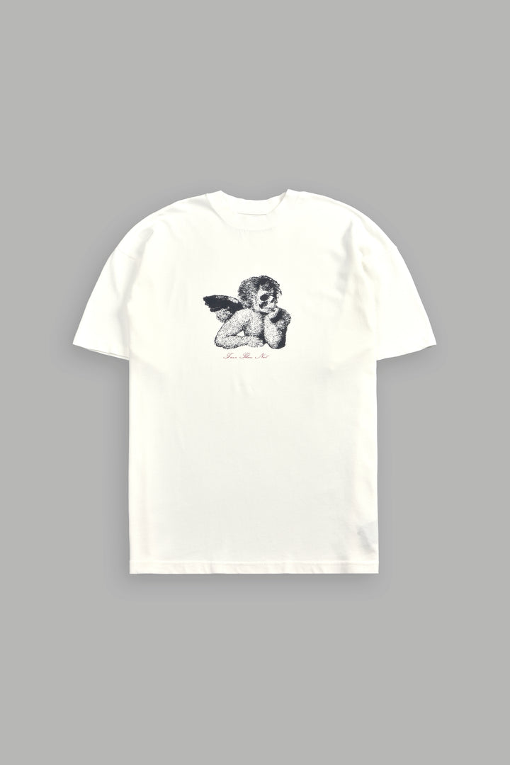 Fallen Halo Oversized "Premium" Unisex Tee in Cream