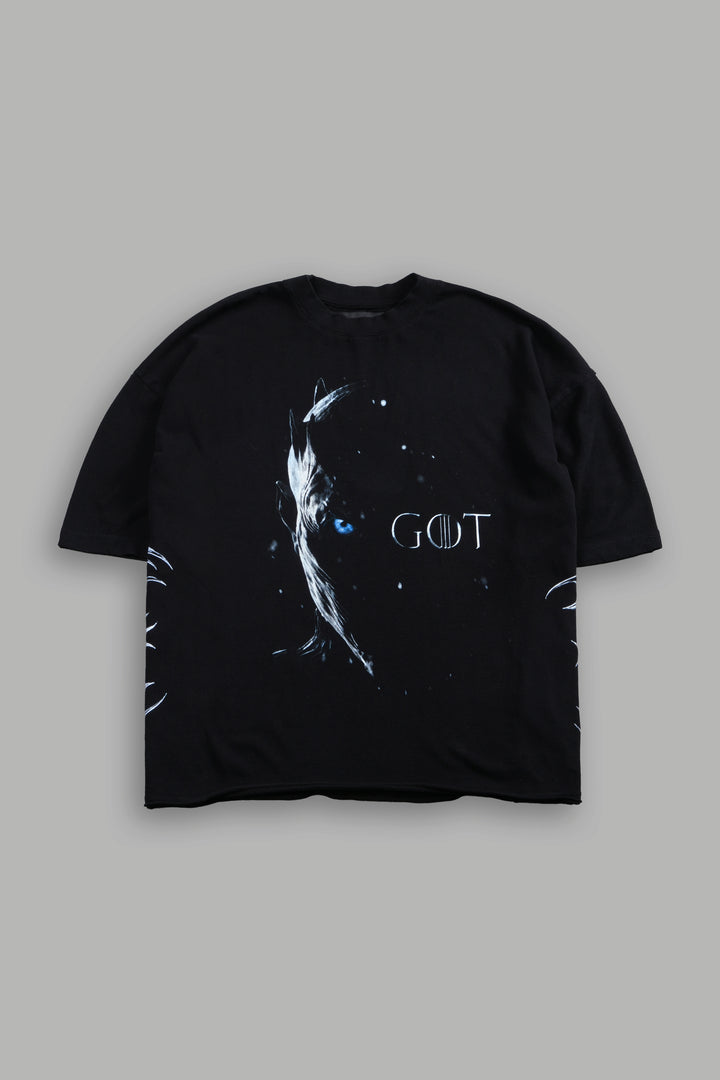 North Remembers Premium Oversized Raw Hem Box Cut Tee