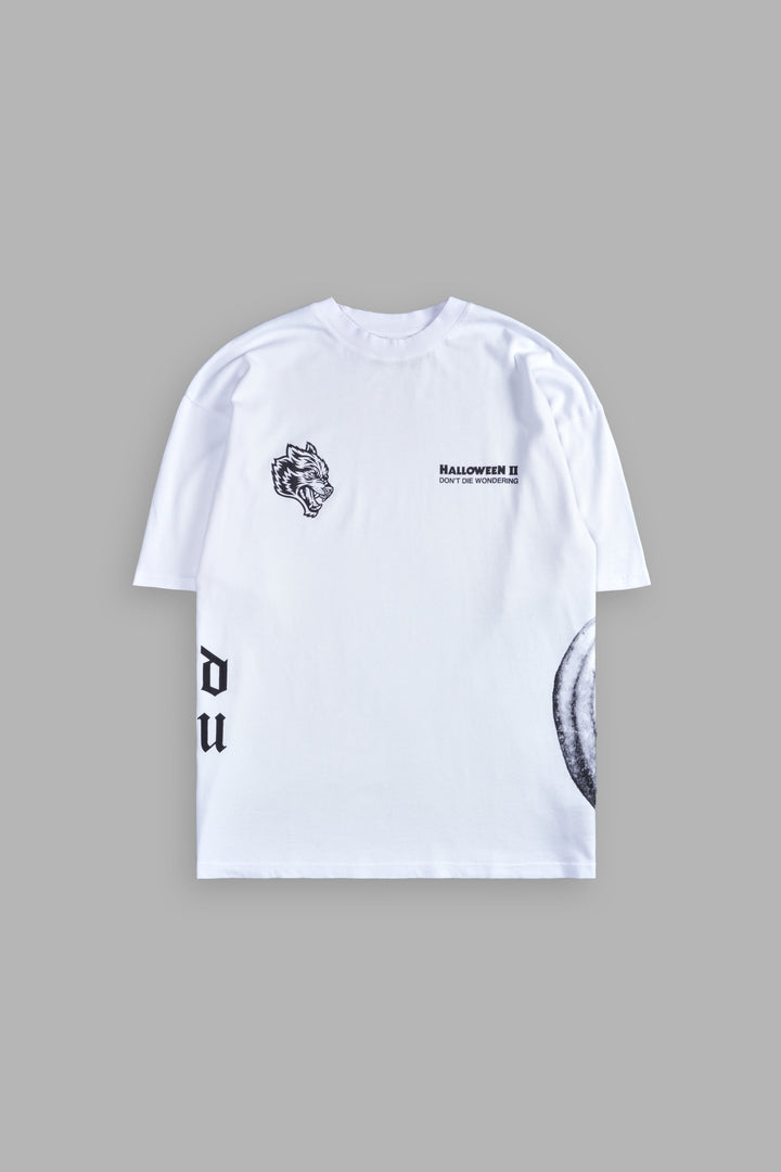 He's Coming Back "Premium" Oversized Tee in White