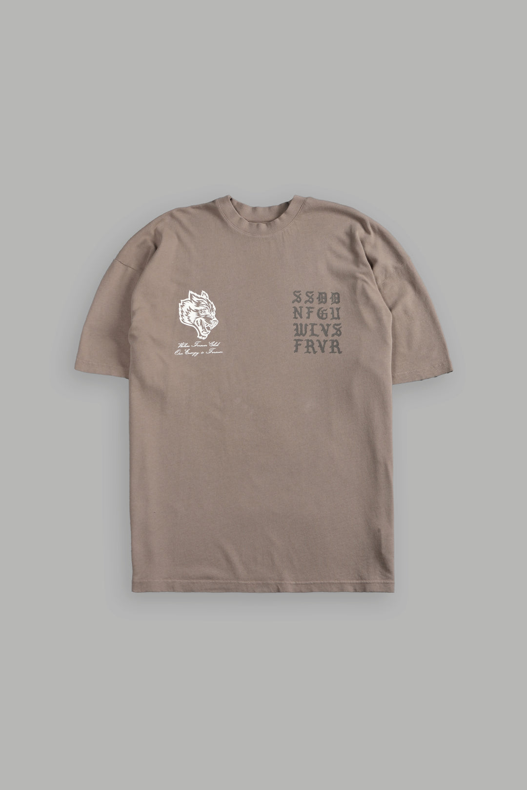 Stone Code "Premium" Oversized Tee in Taupe