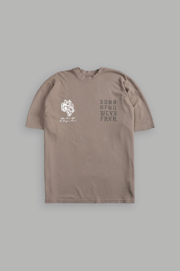 Stone Code "Premium" Oversized Tee in Taupe