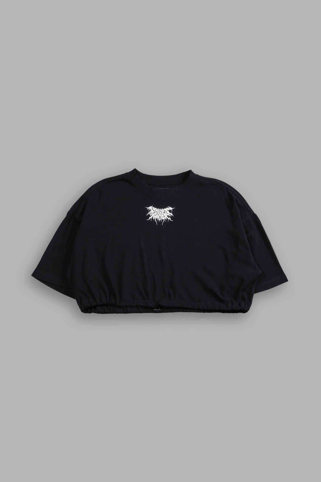 Forged From Iron Bungee Cropped Tee in Black
