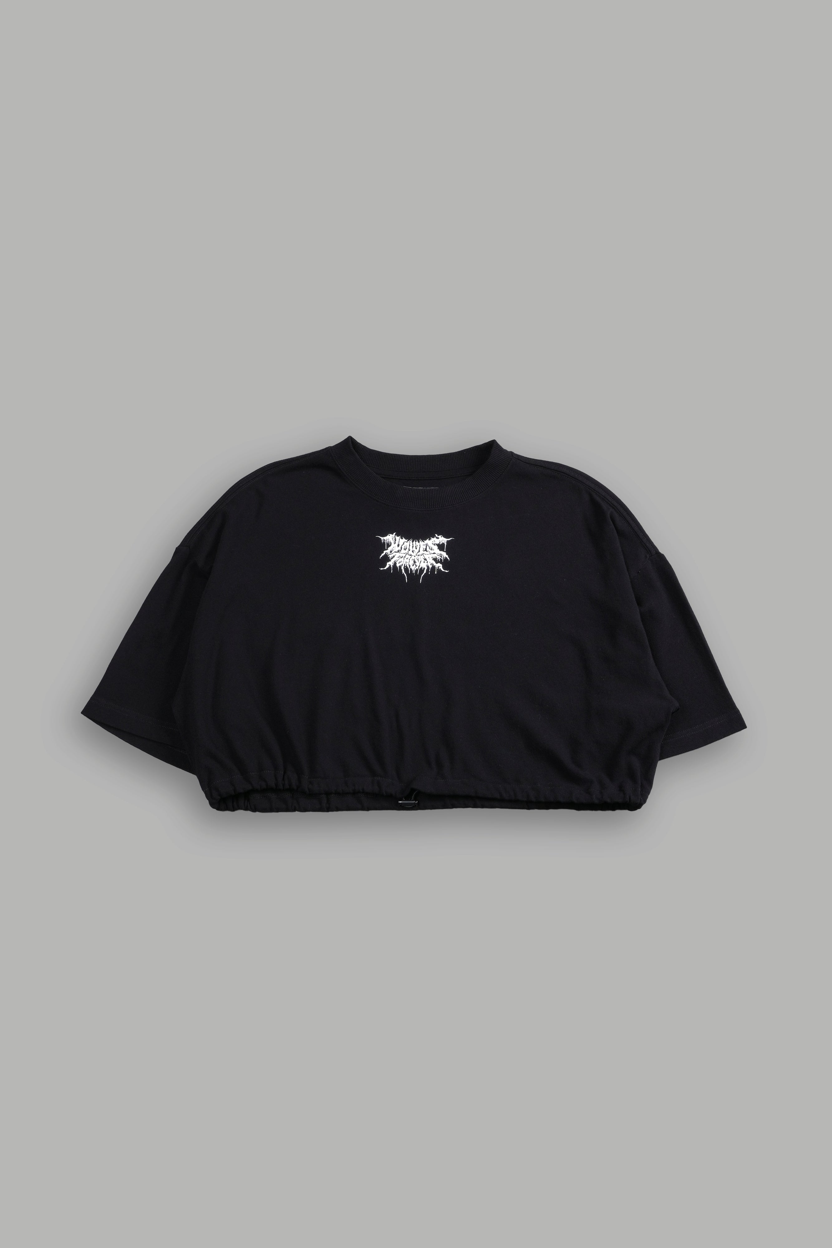 Forged From Iron Bungee Cropped Tee in Black