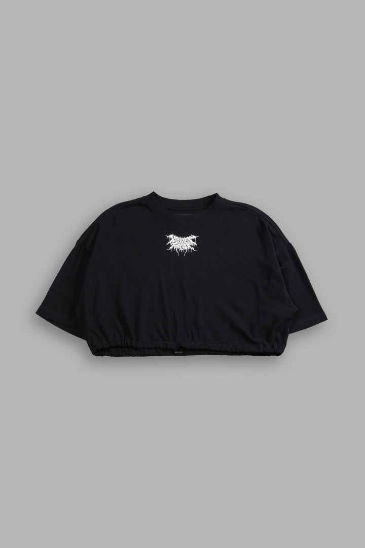 Forged From Iron Bungee Cropped Tee in Black