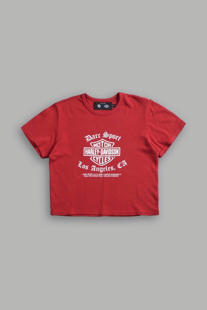 Ride for LA "Timeless" Tee in Roman Red
