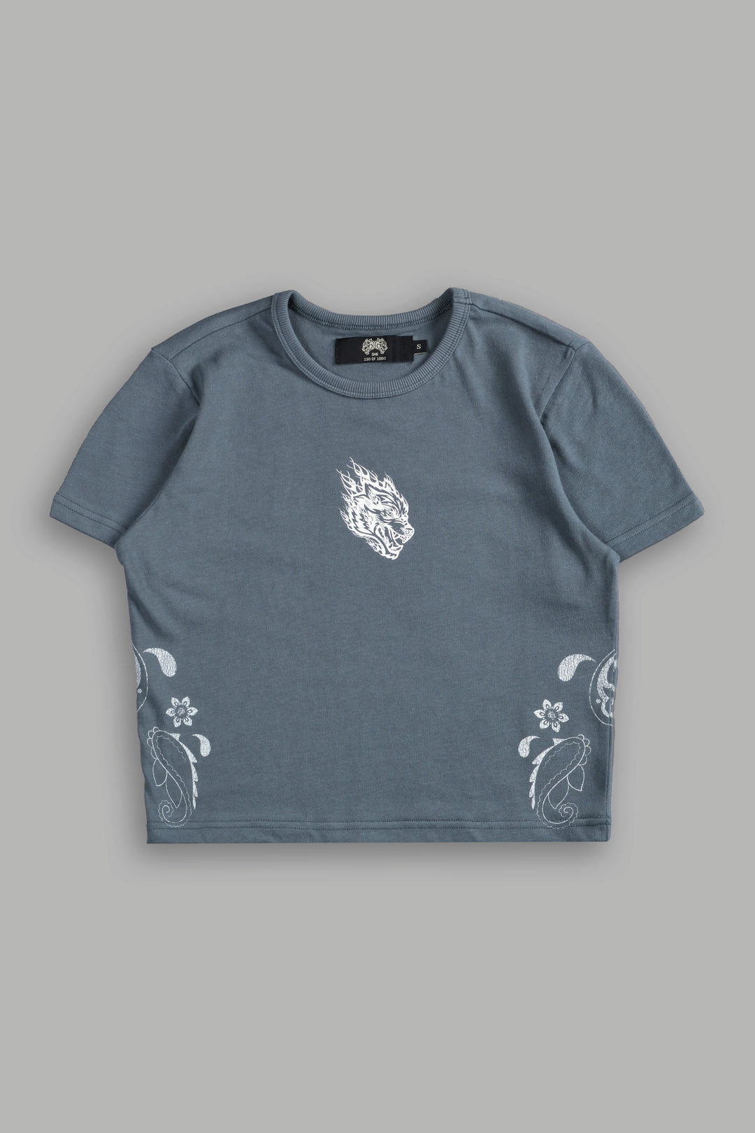 Faded Paisley "Timeless" Tee in Greek Stone