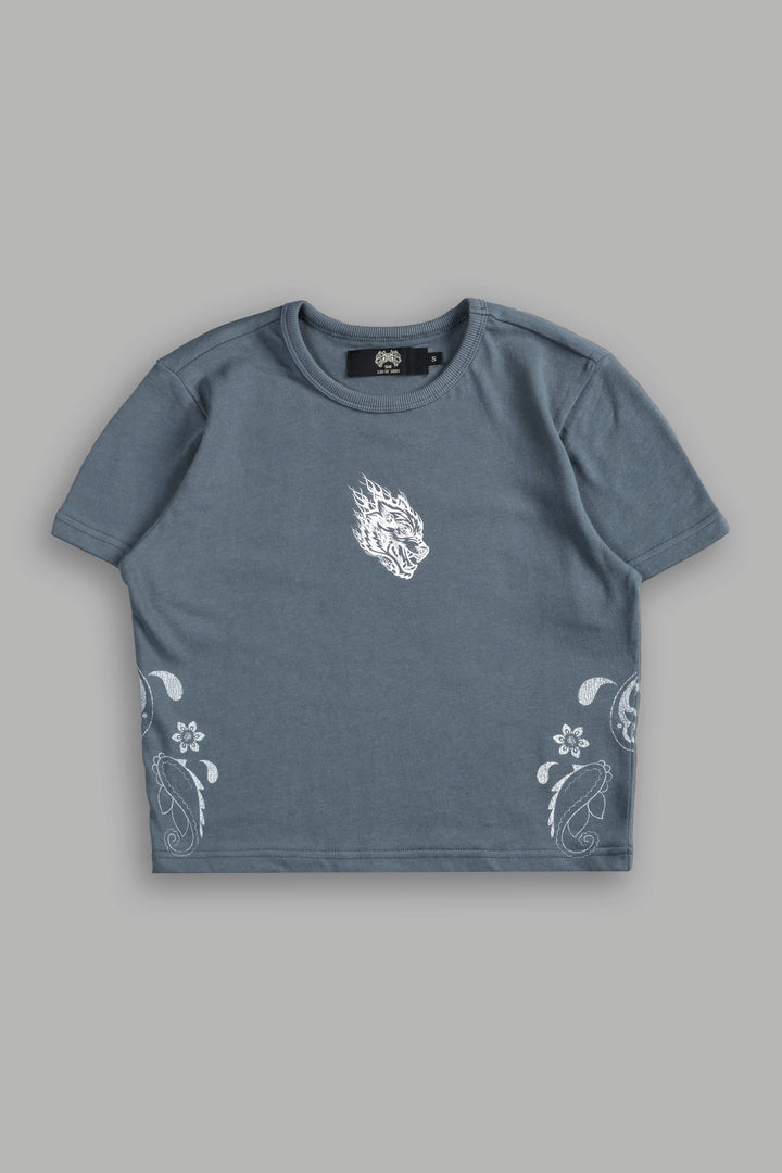 Faded Paisley "Timeless" Tee in Greek Stone