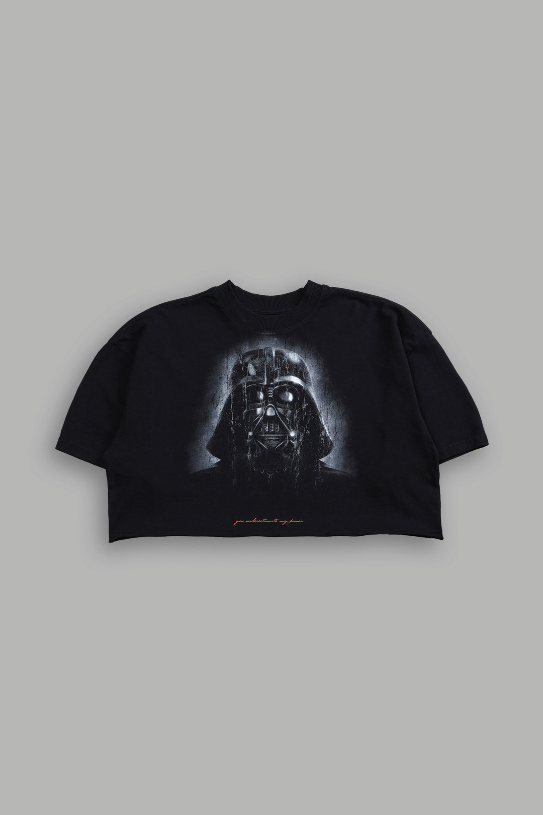 The Power Of The Dark Side Vader Oversized "Grunge" (Cropped) Tee in Black