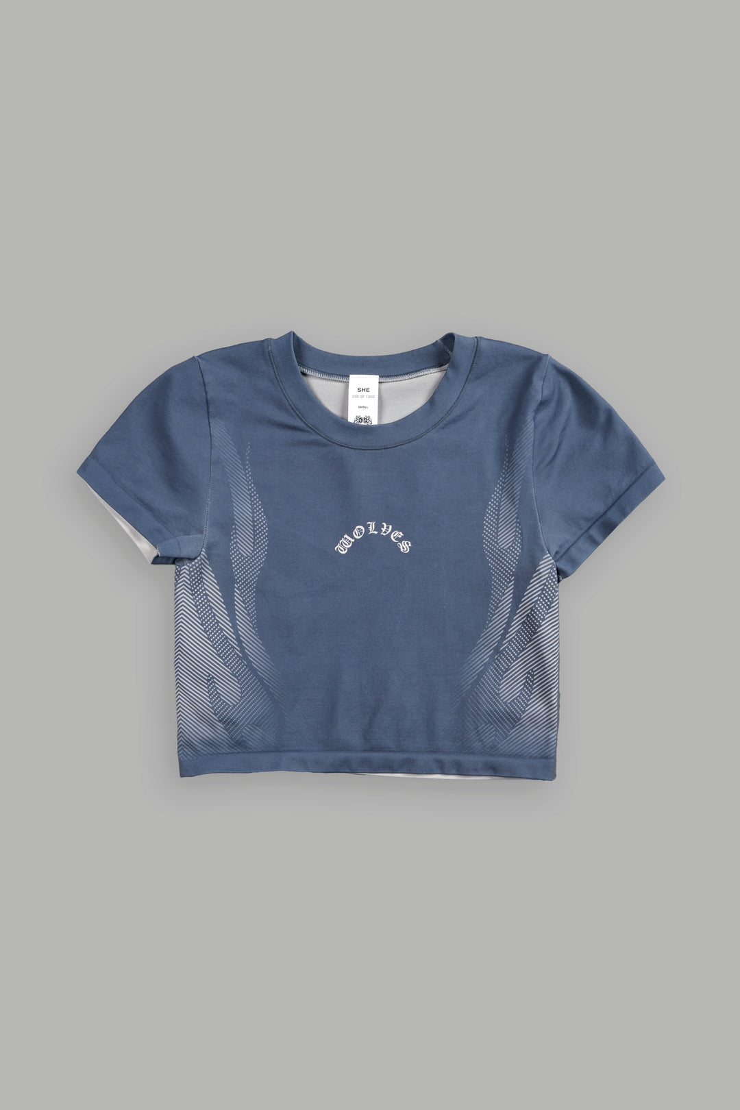 Moto Halftone Taylor Soft Seamless Tee in Charcoal Blue