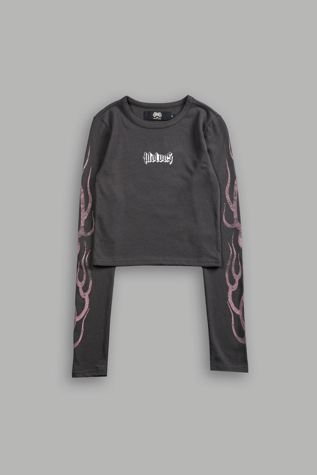 Wolves Flame L/S "Baby" Tee in Wolf Gray