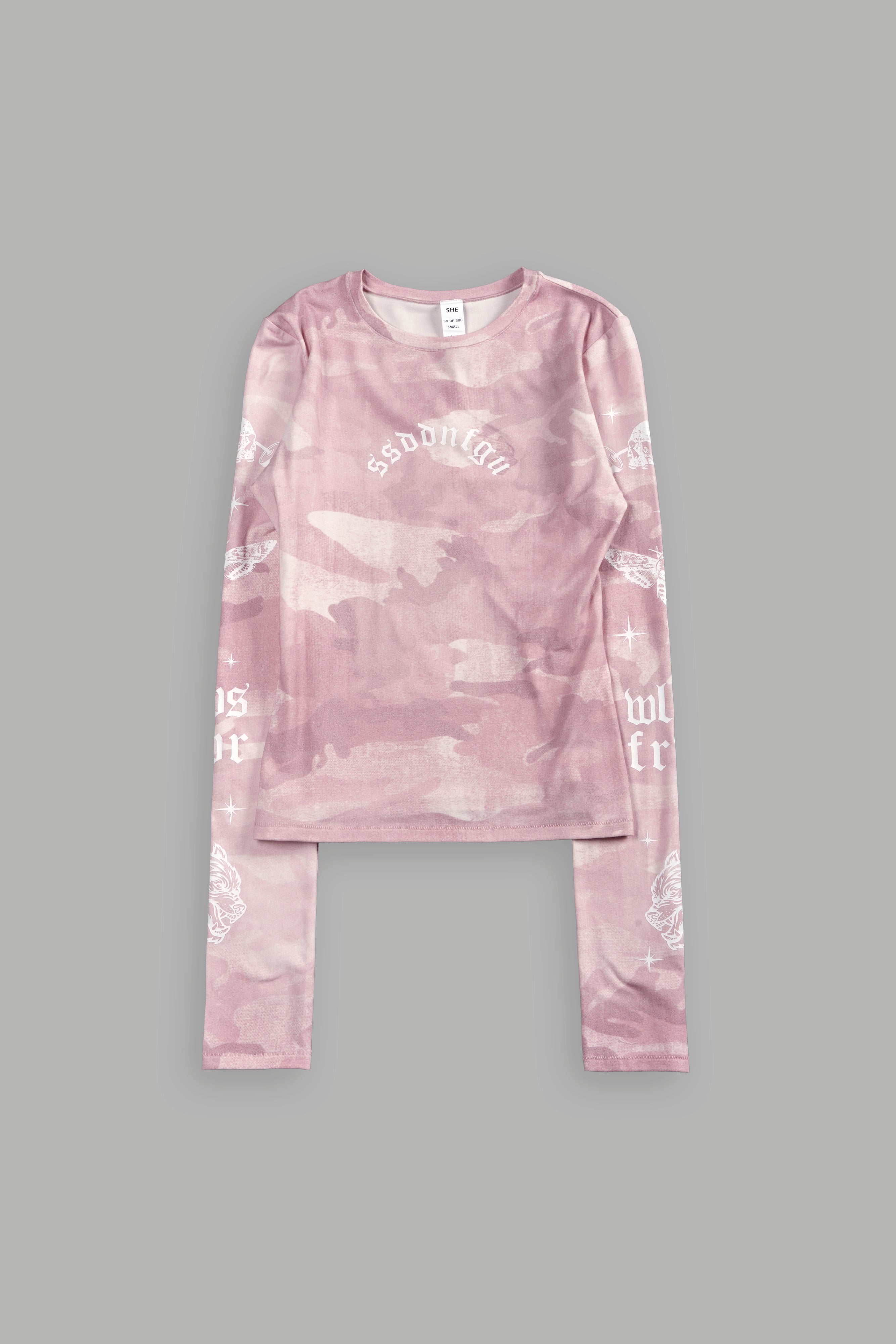 FRVR in the Stars "Eden" L/S Tee in Blush Vintage Woodland Camo